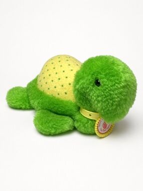 KENNER Green/Yellow Tea Time Turtle Plush Strawberry Shortcake 1981‎ ~7in